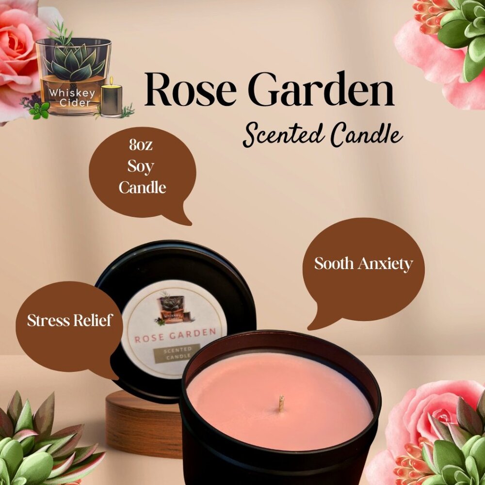 Rose Garden Scented Soy Wax Candle